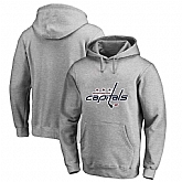 Men's Customized Washington Capitals Gray All Stitched Pullover Hoodie,baseball caps,new era cap wholesale,wholesale hats